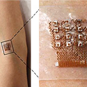 ultrasound patch on arm that measures blood pressure