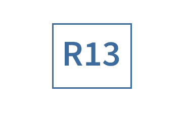 Square with "R 13"
