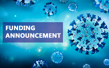 coronavirus with blue background
