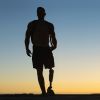 Man with prosthetic leg