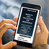 smart phone in person's hands