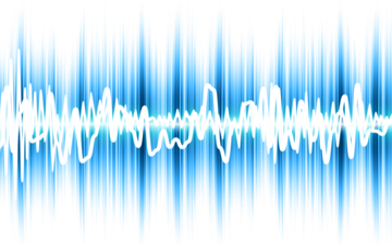 Sound wave isolated on white background