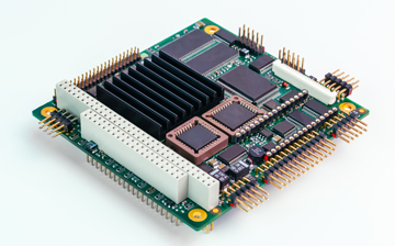 embedded rugged pc104 cpu board on white background