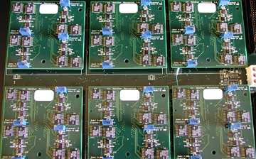 A photo of six circuit boards