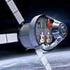 orbiting space capsule