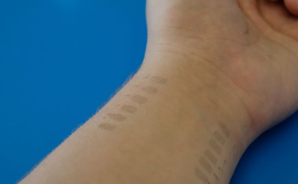 Bioimpedance graphene tattoos, applied on the underside of the wrist