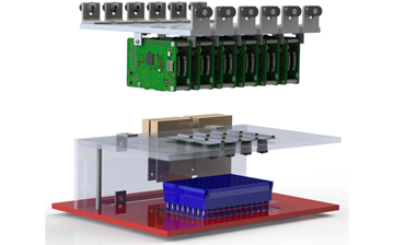 A computer generated diagram of a mechanical device