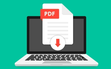 computer downloading PDF