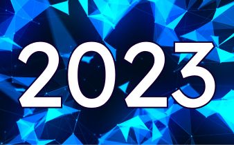 colorful background illustration with the year 2023 in white numbers