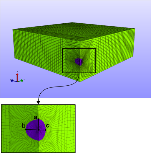 Modelo de áreas de tensión en la estructura de la rodilla