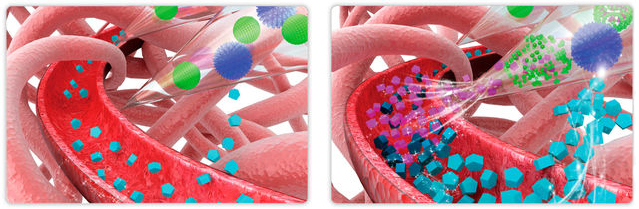 Artists concept of drug interaction to treat type 2 diabetes