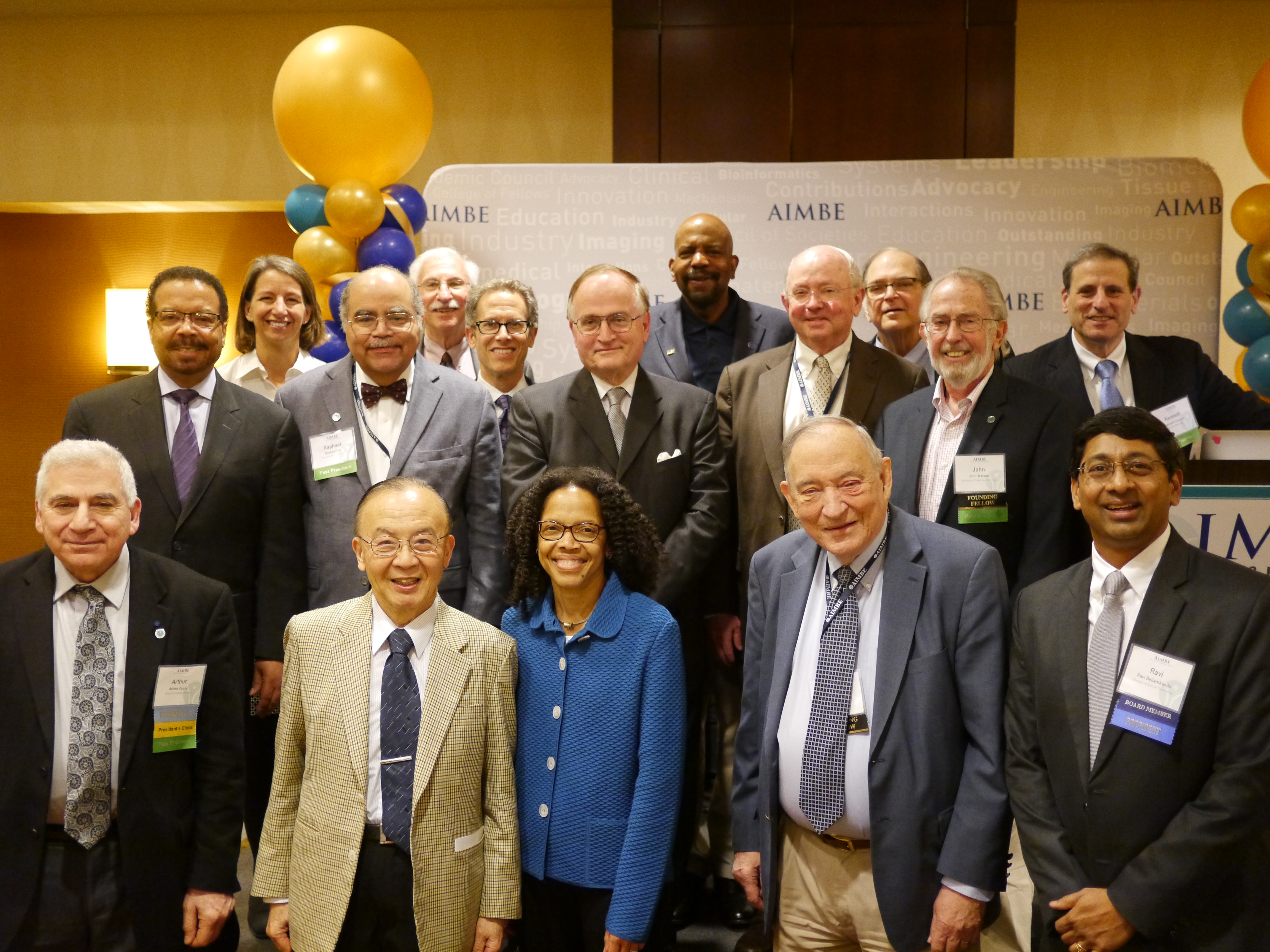 group of past Presidents of AIMBE organization and Dr. Pettigrew, Director of NIBIB