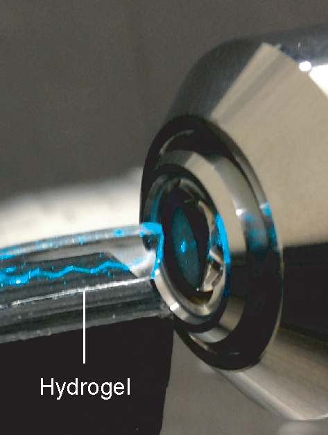 laser beam in hydrogel