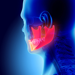 3D illustration of lower jaw