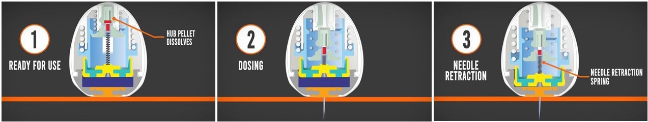 Schematic explaining how the robotic pill works