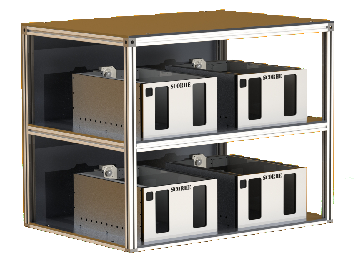 Computer diagram of the SCORHE bench-top rack