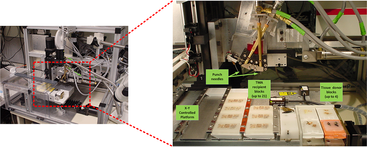 Automated robotic tissue microarrayer