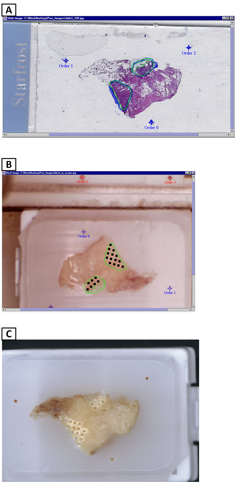 Block marking software and procedure