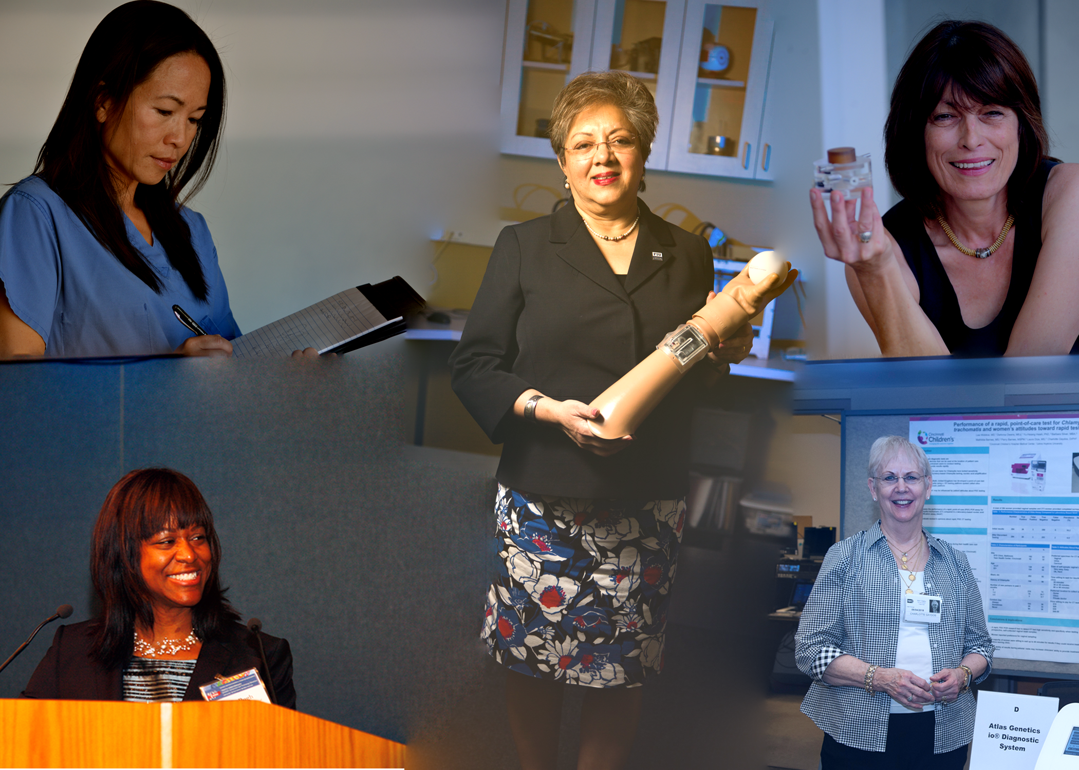 photo of Quyen Nguyen, Ranu Jung, Gordana Vunjak-Novakovic, Carla Pugh, and Charlotte Gaydos 