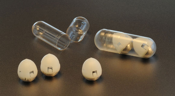 pods that inject insulin in swallowed capsule