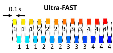 ultrafast pulse sequence for fMRE