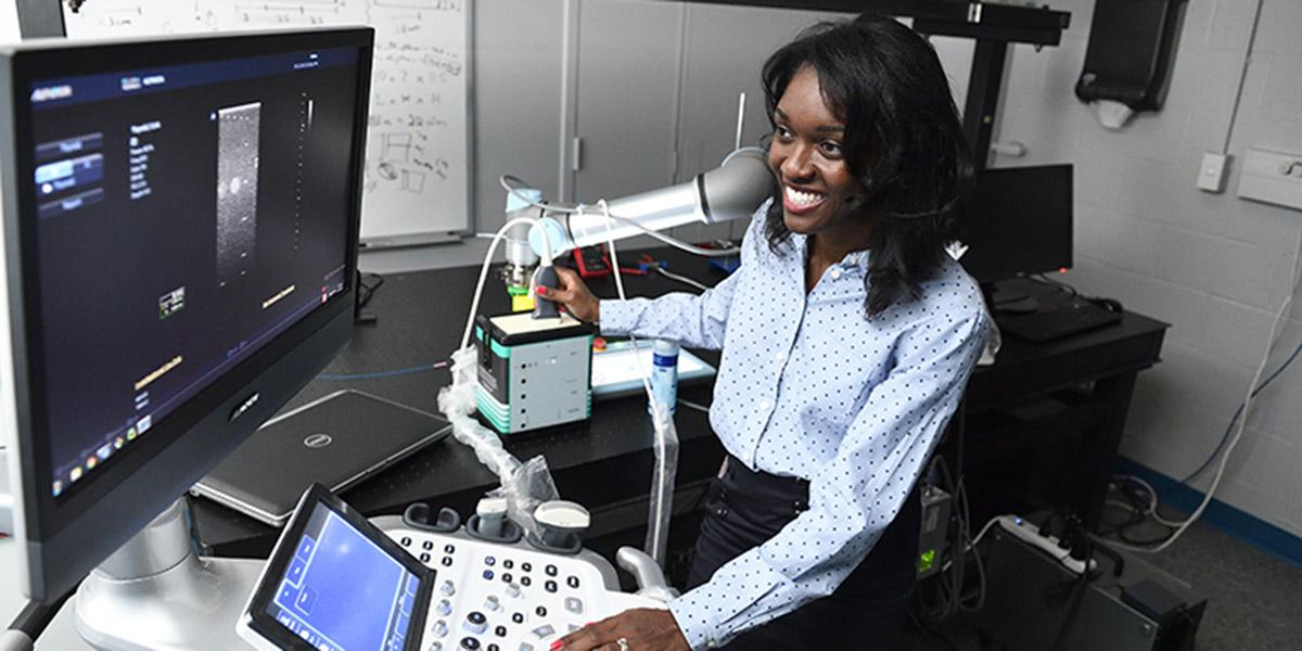 Dr. Bell in her lab