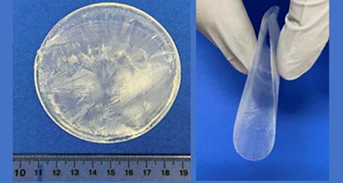 wafer-thin flexible material called piezoelectric