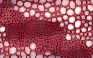 illustration of red blood vessels