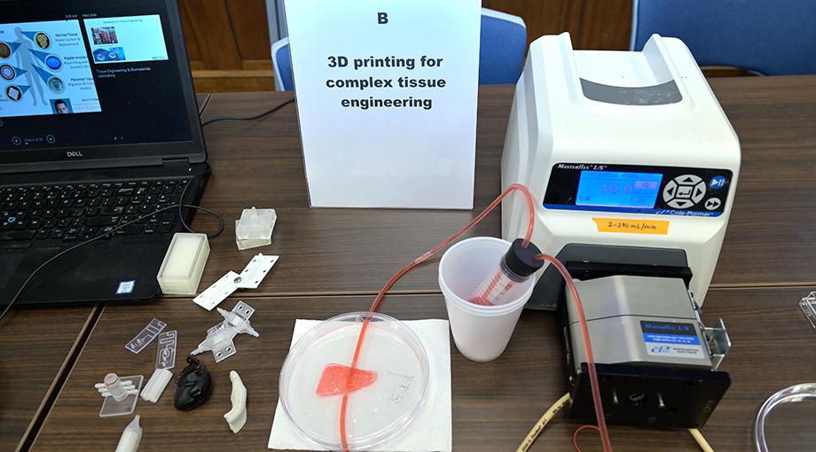 A team of researchers from the University of Maryland demonstrated how they use 3D printers to create materials used to grow cells, tissues, and larger living systems so they can study how cells interact and be designed for various medical applications.